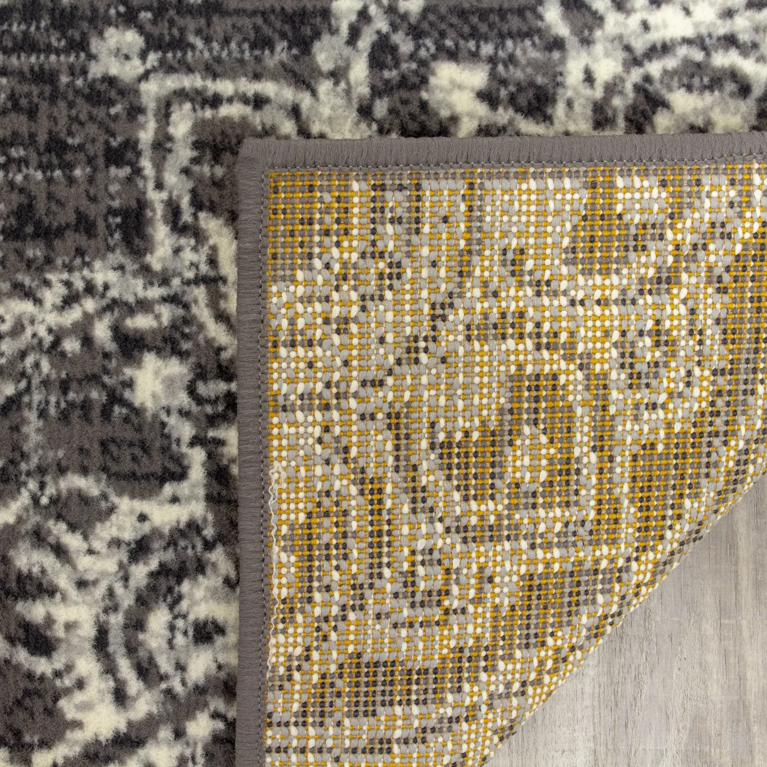 Fiona Medallion Stamps Area Rug - 5' X 7' - Grey/Cream - Image 5