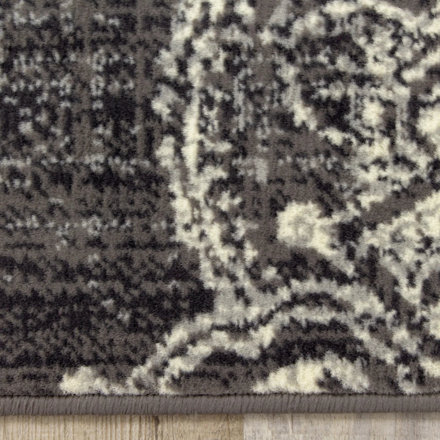 Fiona Medallion Stamps Area Rug - 5' X 7' - Grey/Cream - Image 7
