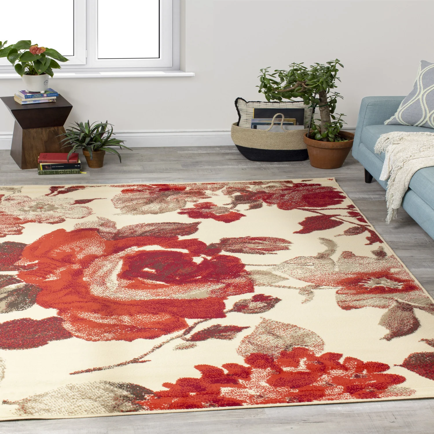 Fiona Vintage Area Rug - 5' X 7' - Cream/Red - Image 2