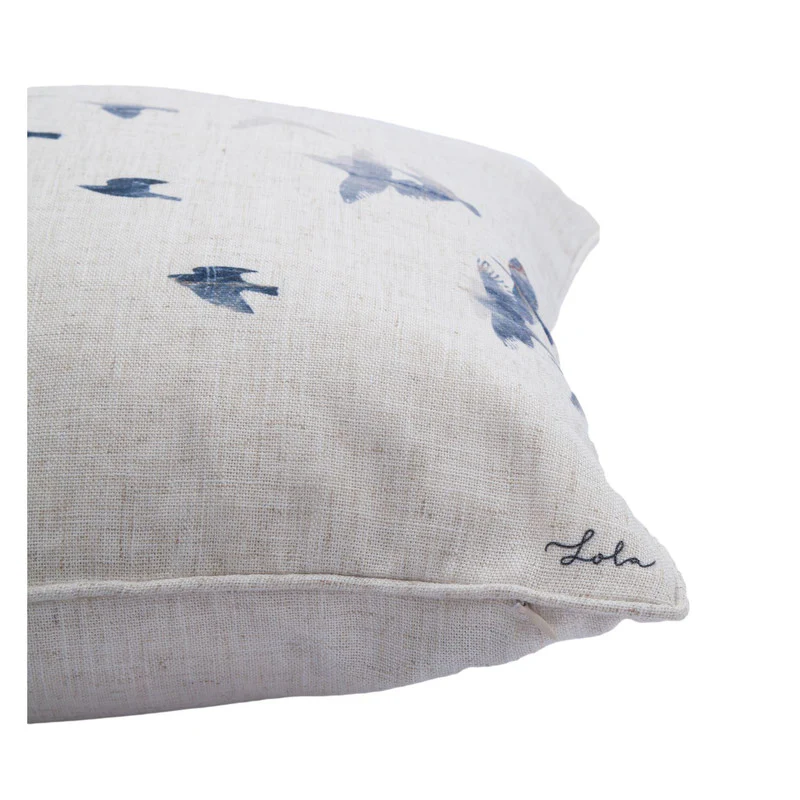 Flight Pillow  Decorative Cushion - White/Blue - Image 2