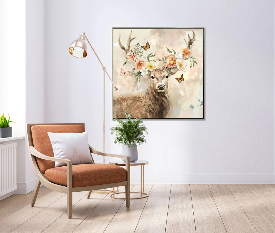 Floral Crowns II Wall Art - Light Brown/Multi - 37 X 37 - Image 2