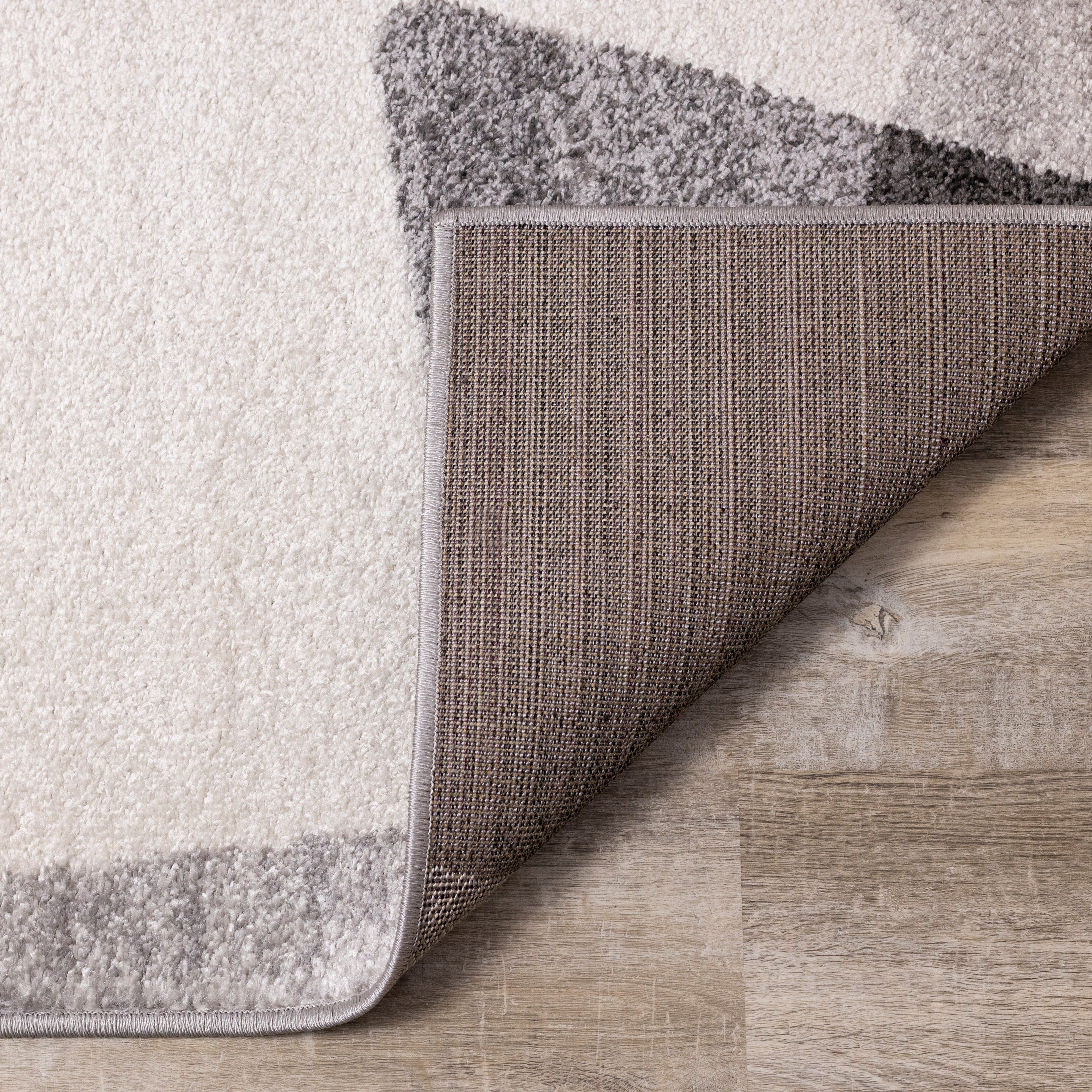 Focus 7'10" x 10'6" Geometric Shapes Area Rug - Grey, White - Image 9