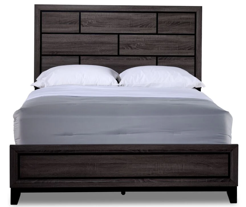 Fog 3-Piece King Bed - Grey, Black - Image 2