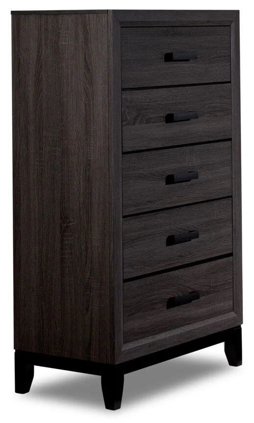 Fog 5-Piece King Bedroom Package - Grey, Black - Image 3