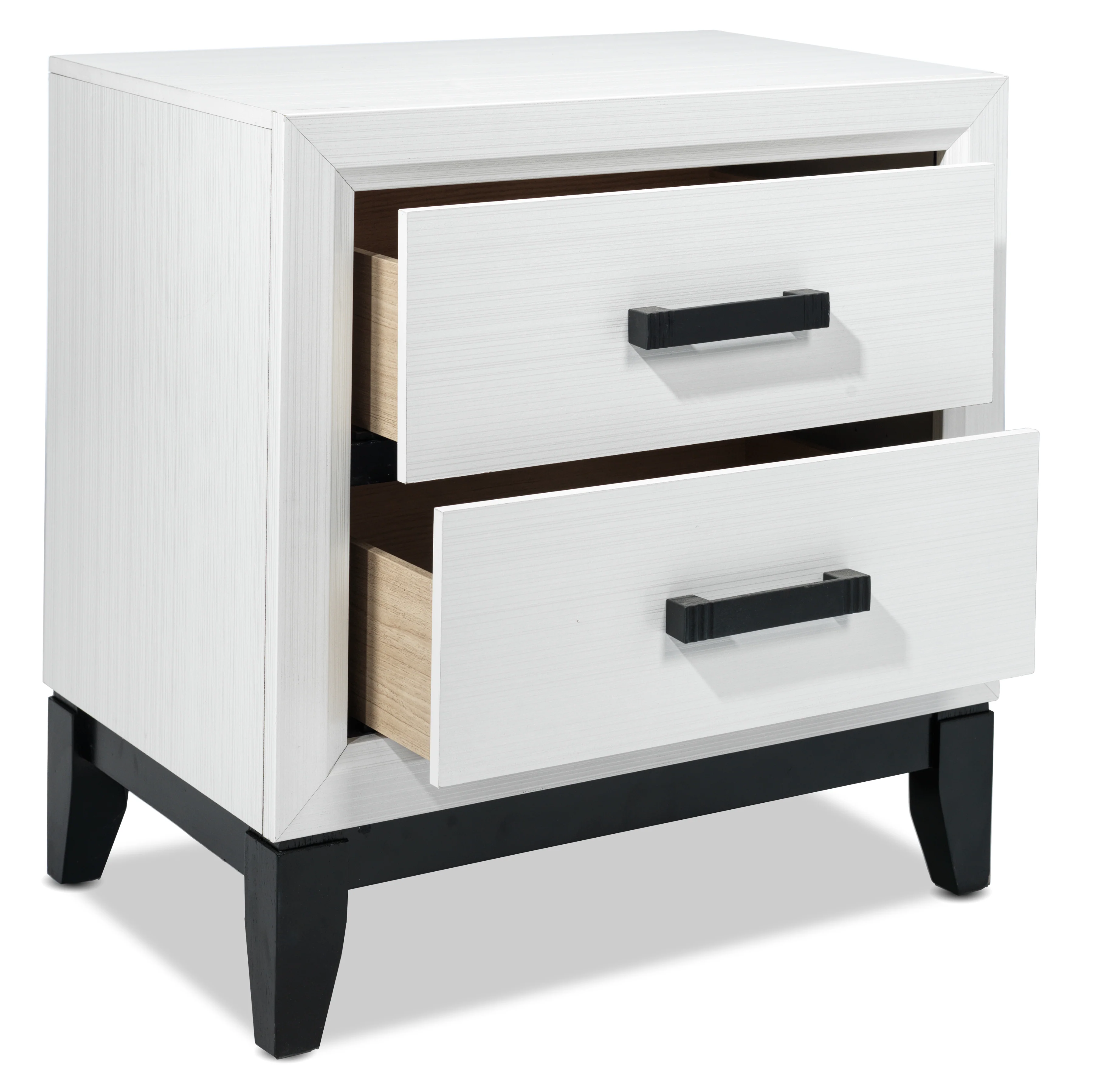 Fog 5-Piece King Bedroom Package - White, Black - Image 6