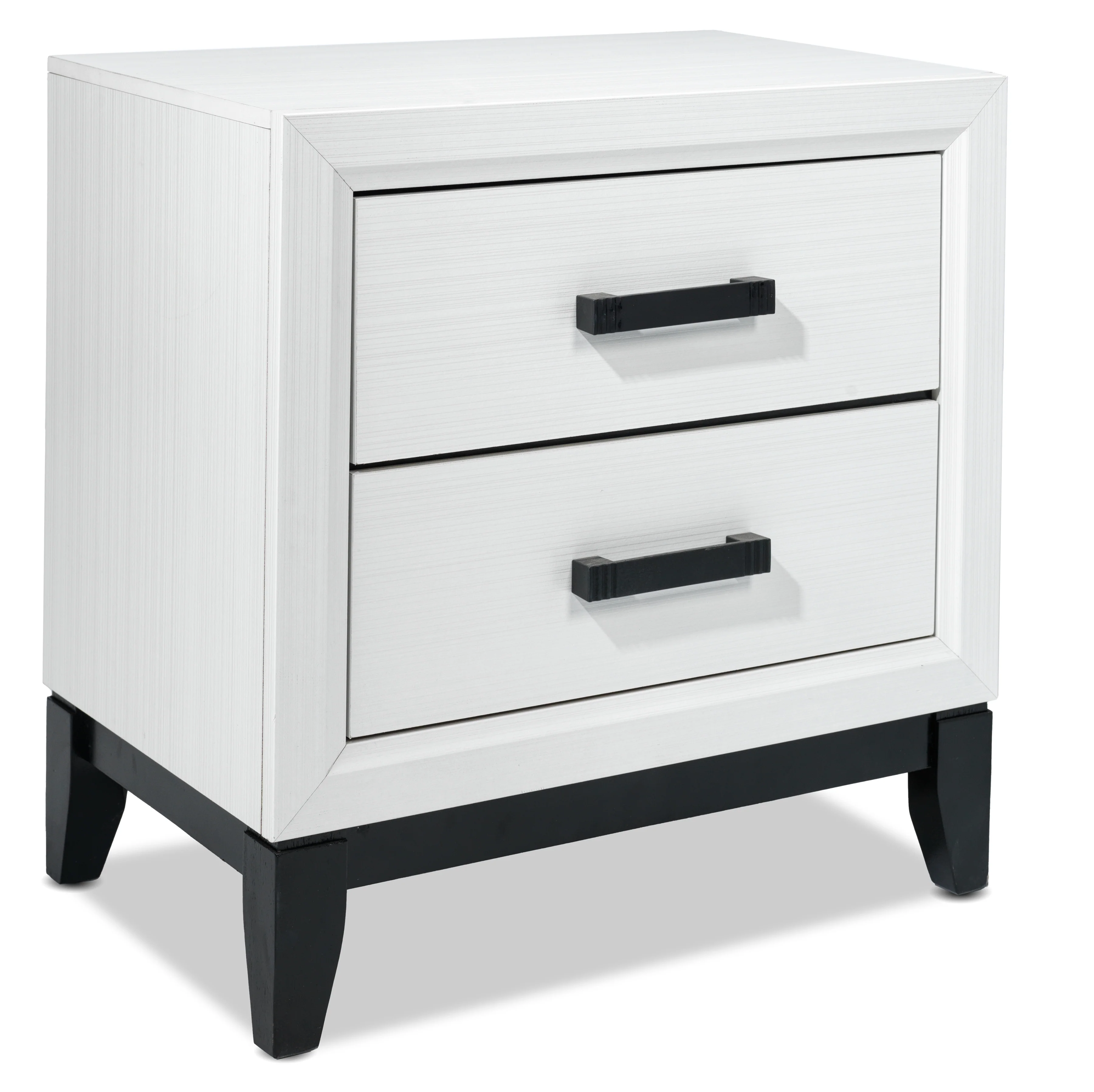 Fog 5-Piece Queen Bedroom Package - White, Black - Image 5