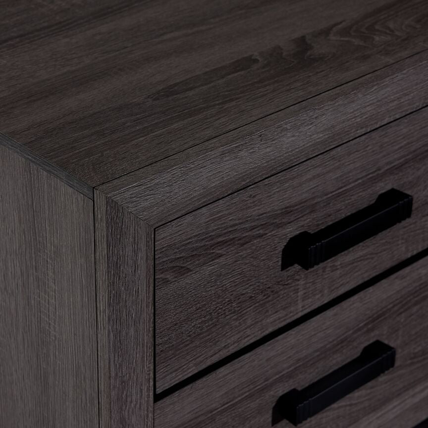 Fog 6-Drawer Dresser - Grey, Black - Image 3