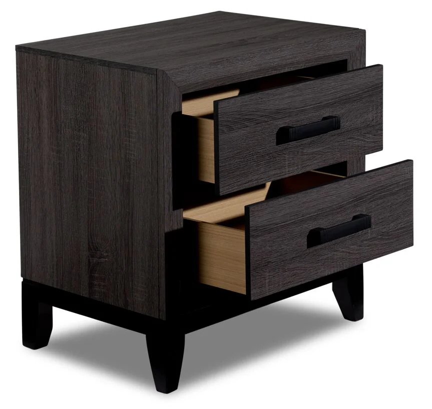 Fog Night Table - Grey, Black - Image 3