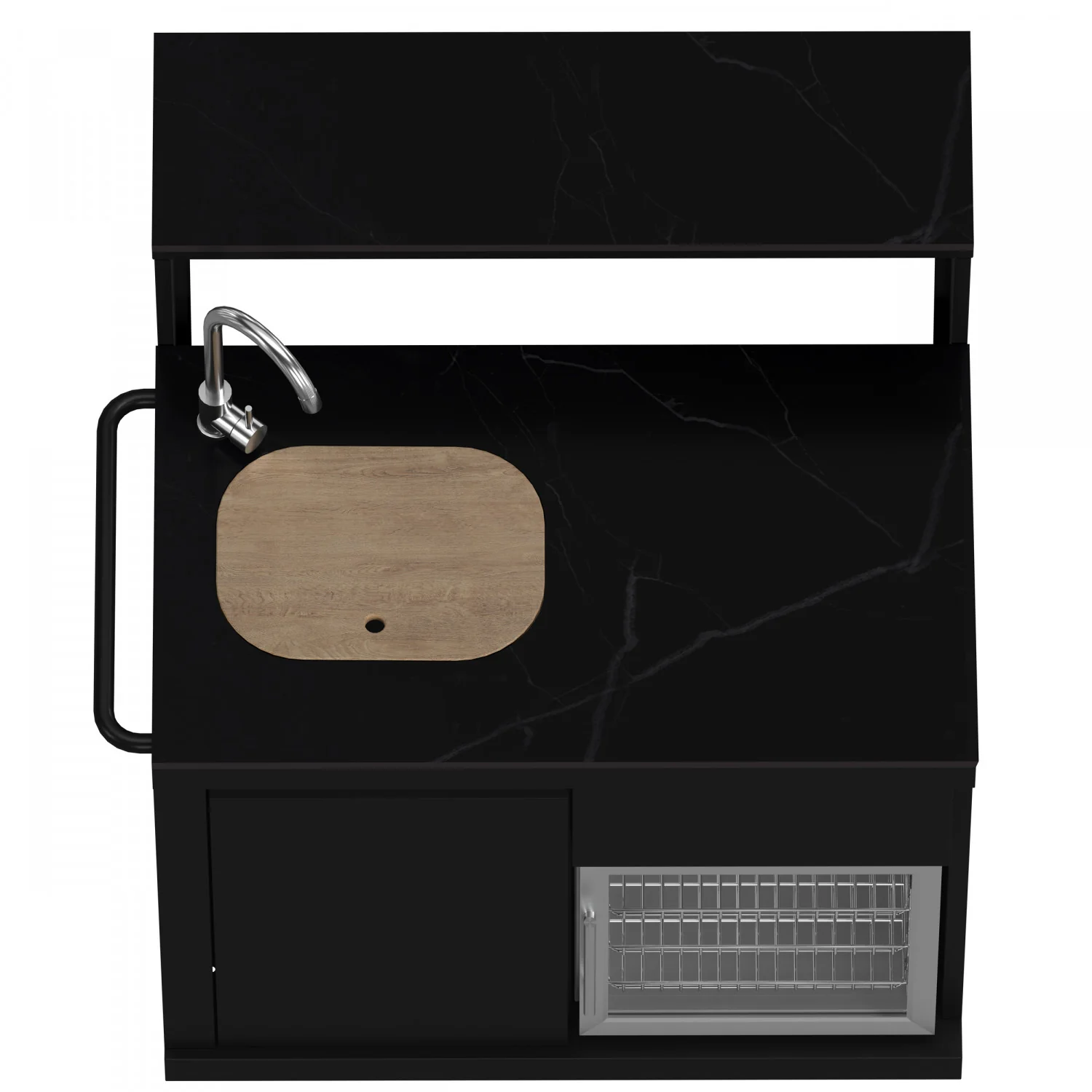 Forno All'Aperto Black Countertop Outdoor Kitchen with 62,600 BTU BBQ and Beverage Centre - FODKT2582BLK - Image 12
