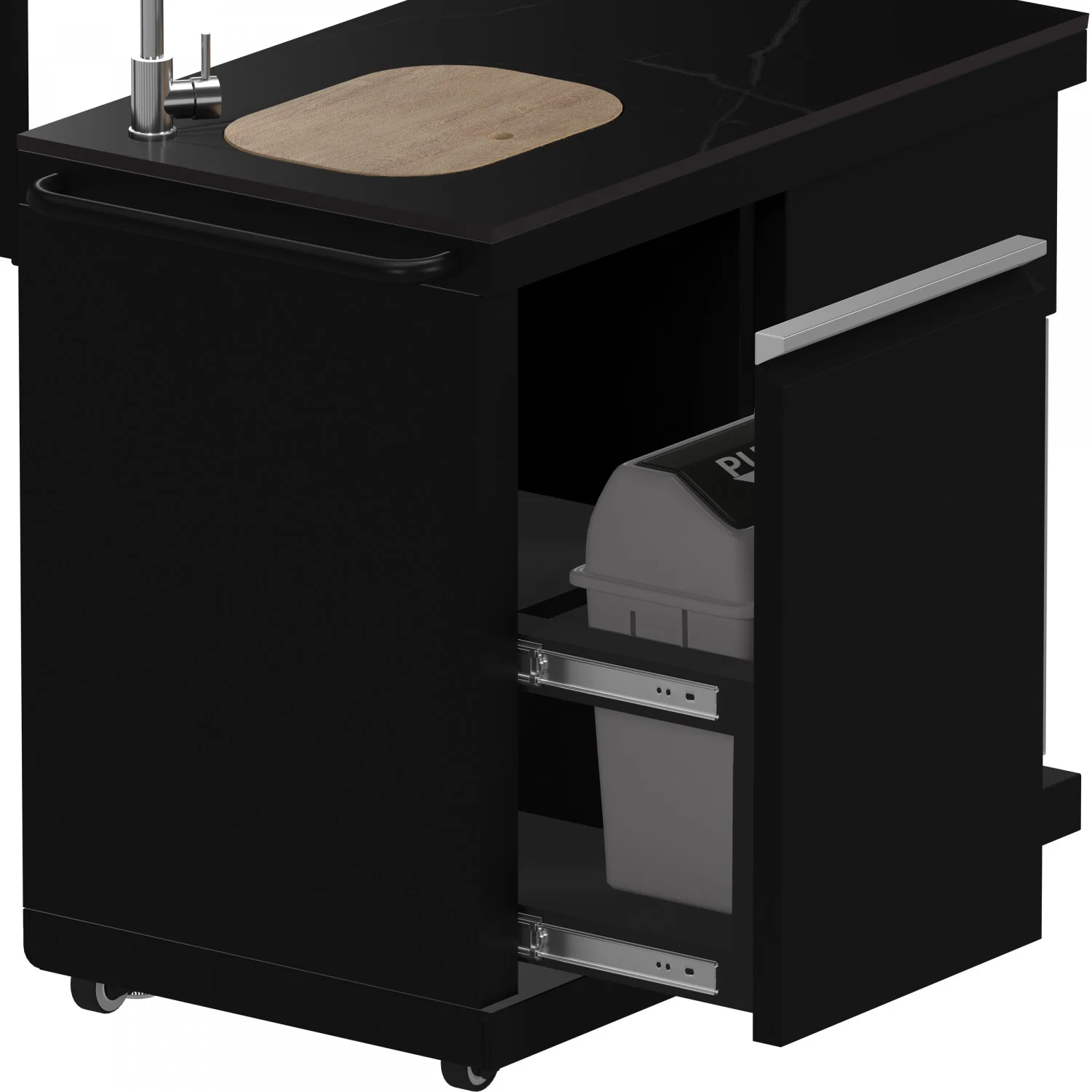 Forno All'Aperto Black Countertop Outdoor Kitchen with 62,600 BTU BBQ and Beverage Centre - FODKT2582BLK - Image 13