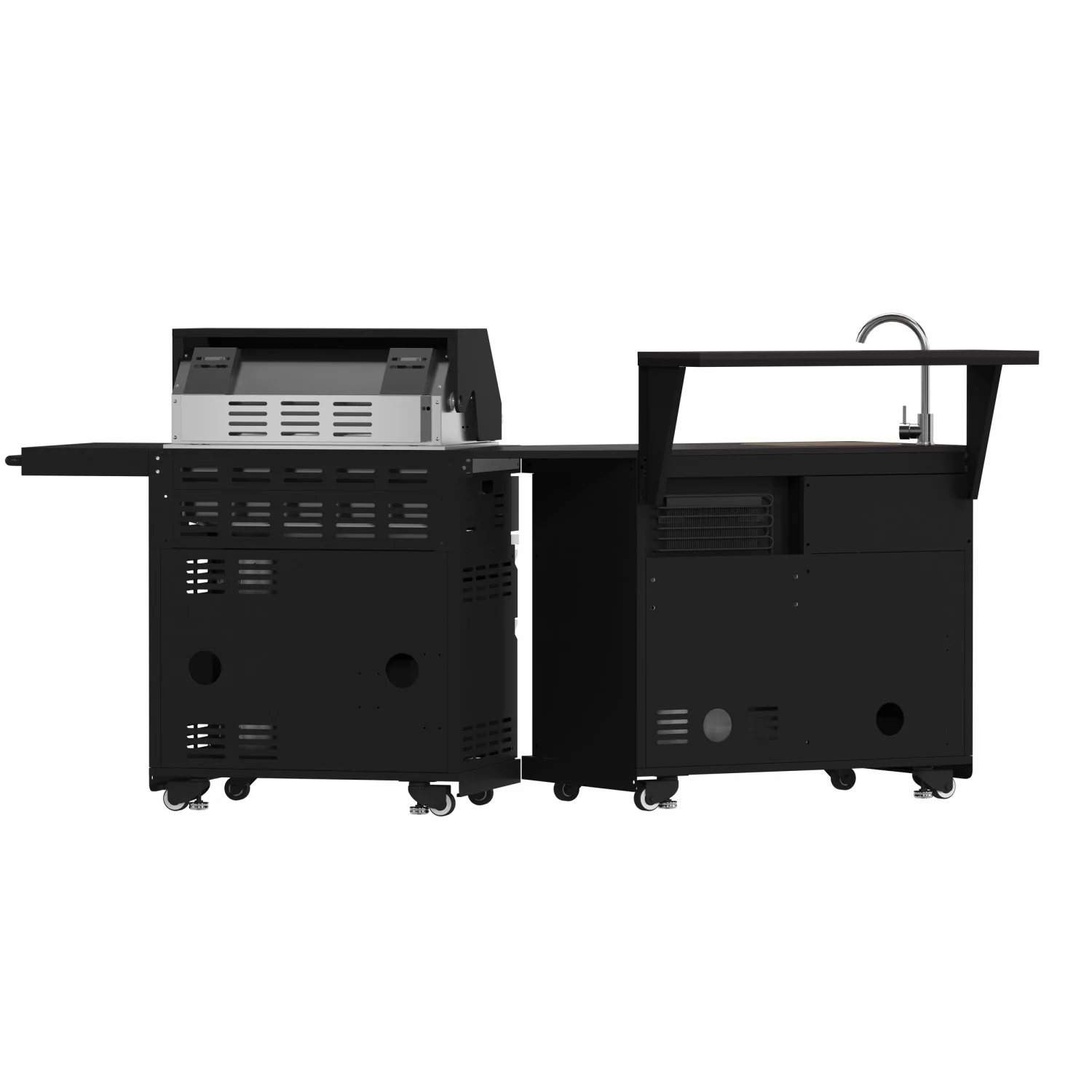 Forno All'Aperto Black Countertop Outdoor Kitchen with 62,600 BTU BBQ and Beverage Centre - FODKT2582BLK - Image 19
