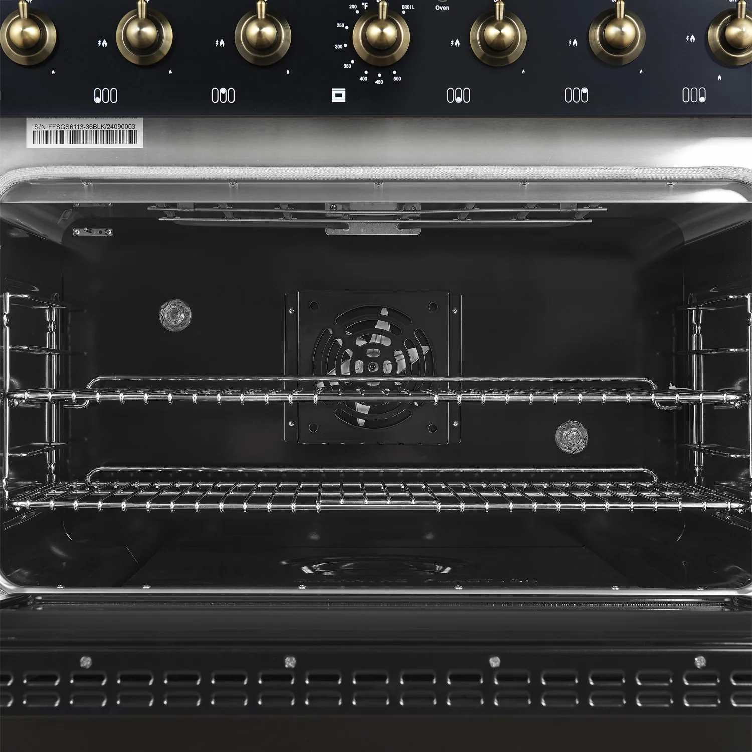 Forno Antico 36" Black Dual Fuel Range (4.5 Cu. Ft.) - FFSGS6113-36BLK - Image 8