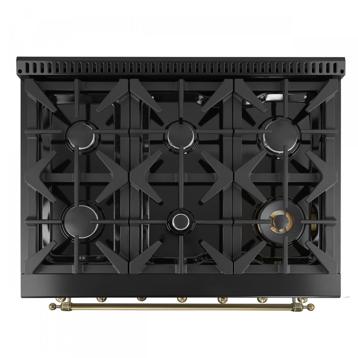 Forno Antico 36" Black Freestanding Gas Range (4.5 Cu. Ft.) - FFSGS6219-36BLK - Image 2