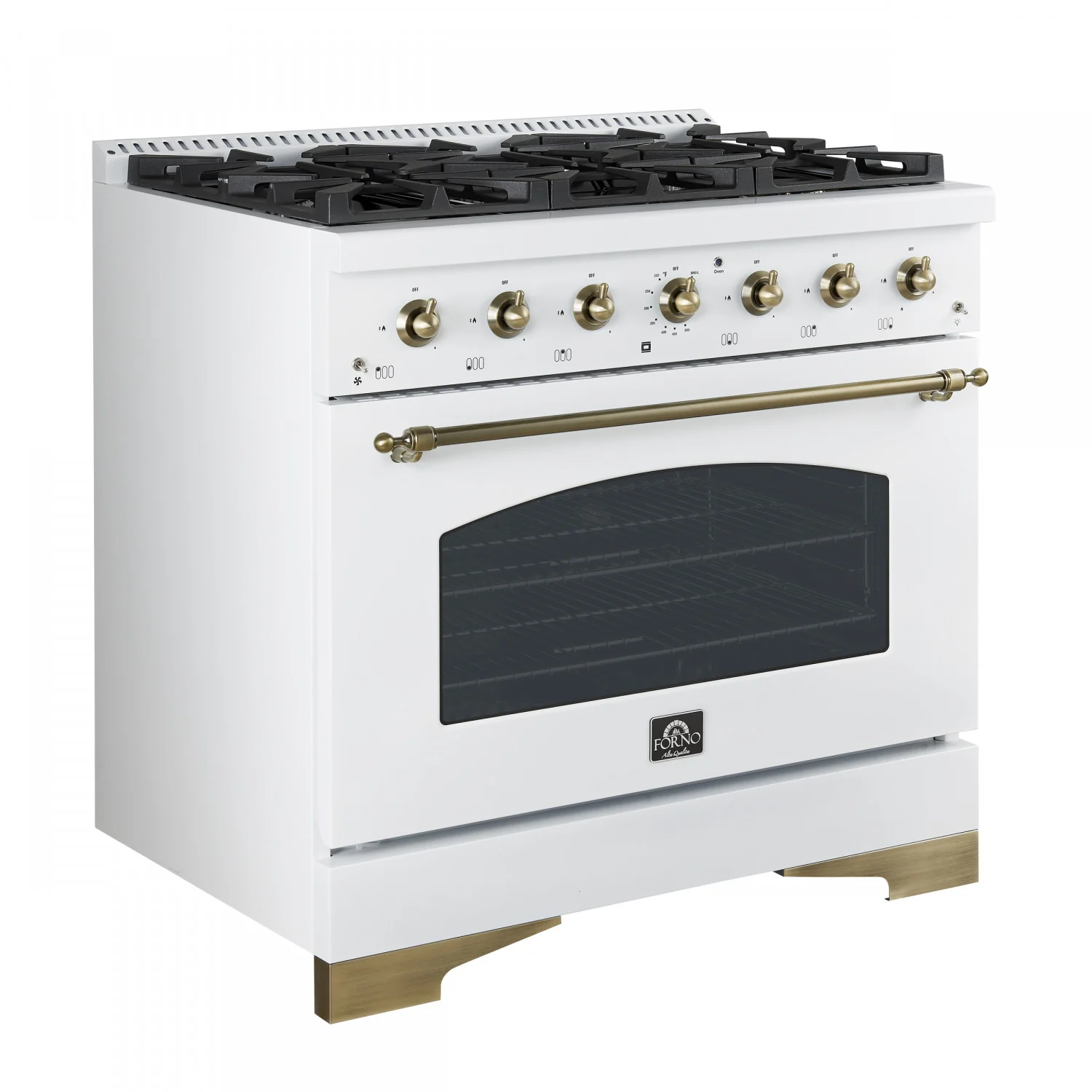 Forno Antico 36" White Dual Fuel Range (4.5 Cu. Ft.) - FFSGS6113-36WHT - Image 5