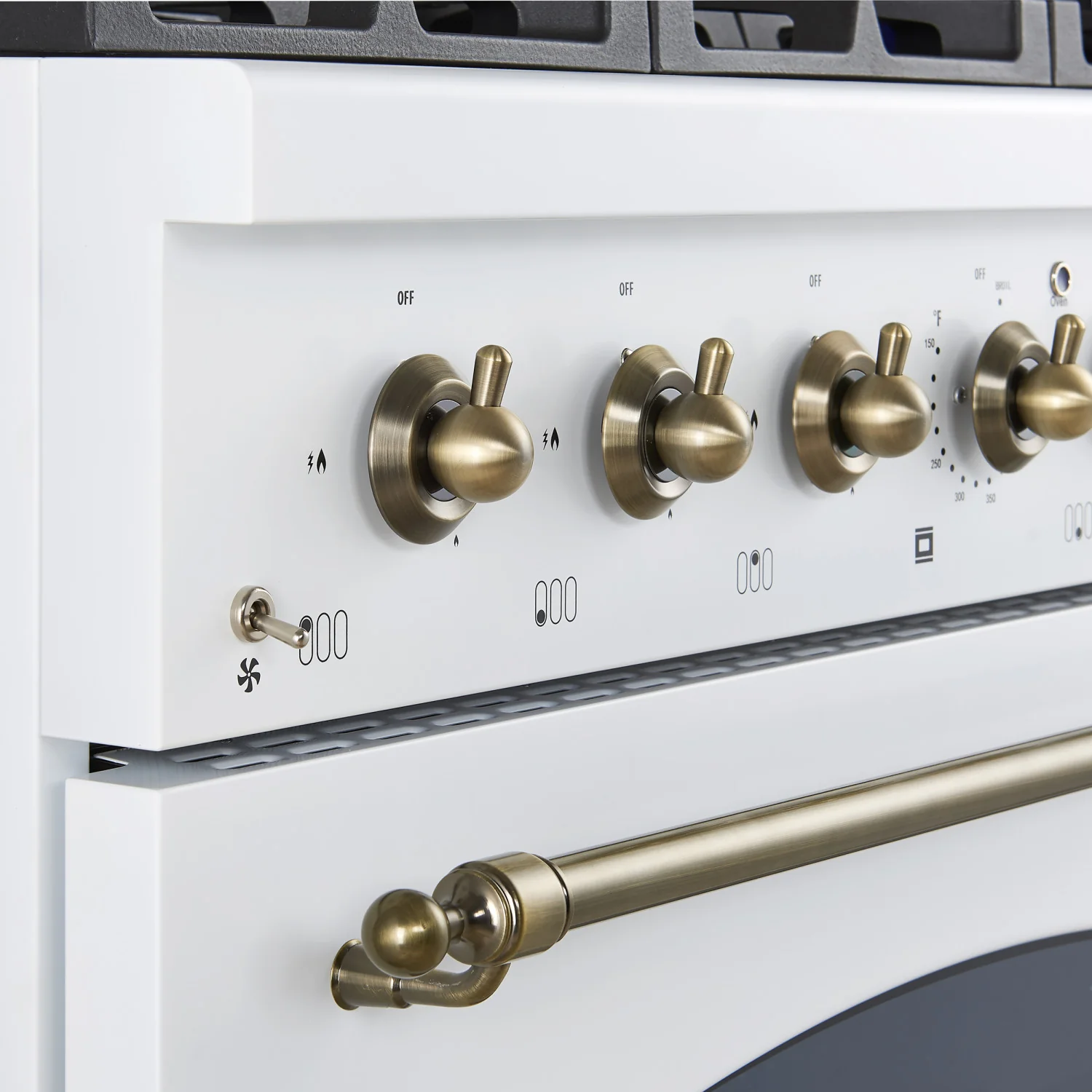 Forno Antico 36" White Freestanding Gas Range (4.5 Cu. Ft.) - FFSGS6219-36WHT - Image 2