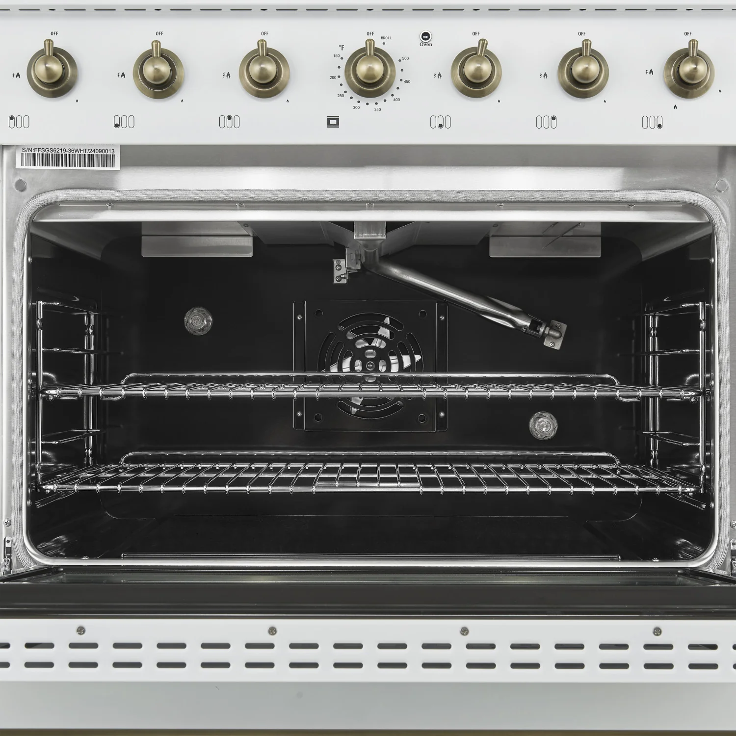 Forno Antico 36" White Freestanding Gas Range (4.5 Cu. Ft.) - FFSGS6219-36WHT - Image 3