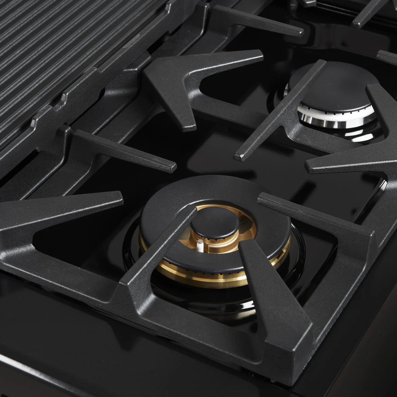 Forno Antico 48" Black Freestanding Double Oven Gas Range (5.5 Cu. Ft.) - FFSGS6219-48BLK - Image 3
