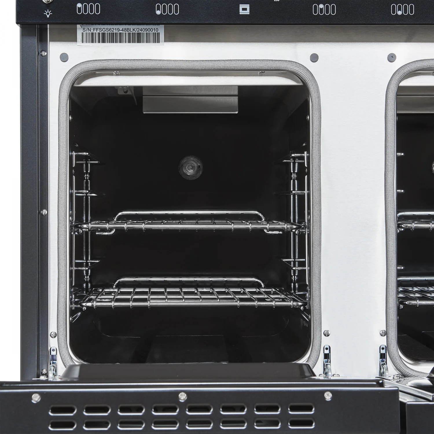 Forno Antico 48" Black Freestanding Double Oven Gas Range (5.5 Cu. Ft.) - FFSGS6219-48BLK - Image 8