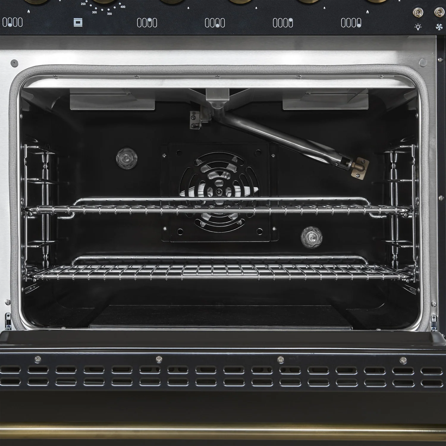 Forno Antico 48" Black Freestanding Double Oven Gas Range (5.5 Cu. Ft.) - FFSGS6219-48BLK - Image 9