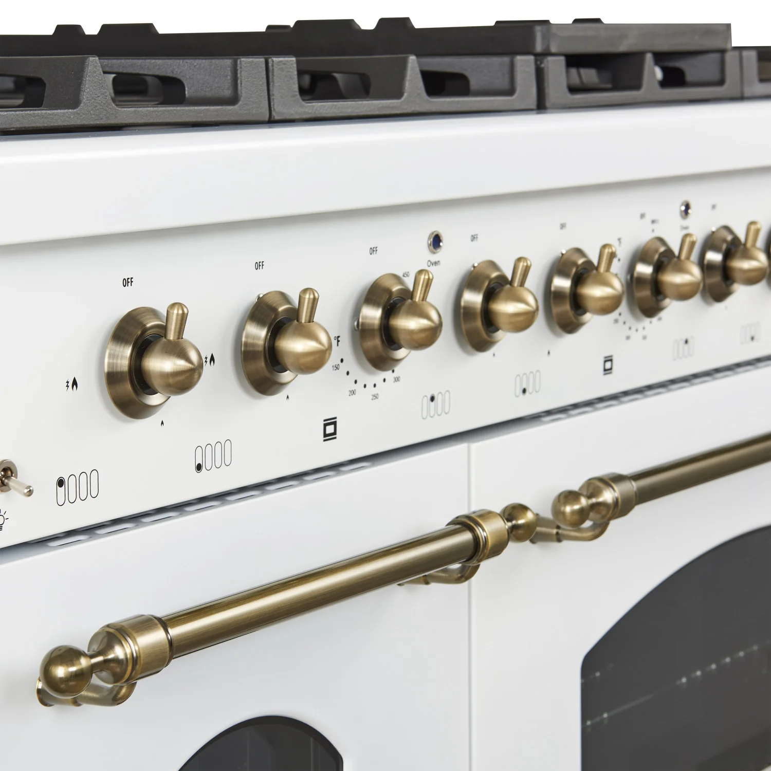 Forno Antico 48" White Freestanding Double Oven Gas Range (5.5 Cu. Ft.) - FFSGS6219-48WHT - Image 2
