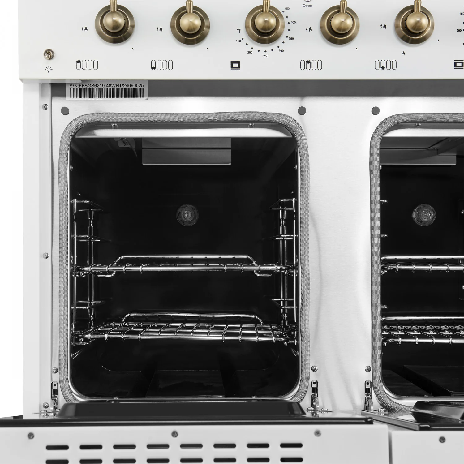 Forno Antico 48" White Freestanding Double Oven Gas Range (5.5 Cu. Ft.) - FFSGS6219-48WHT - Image 8