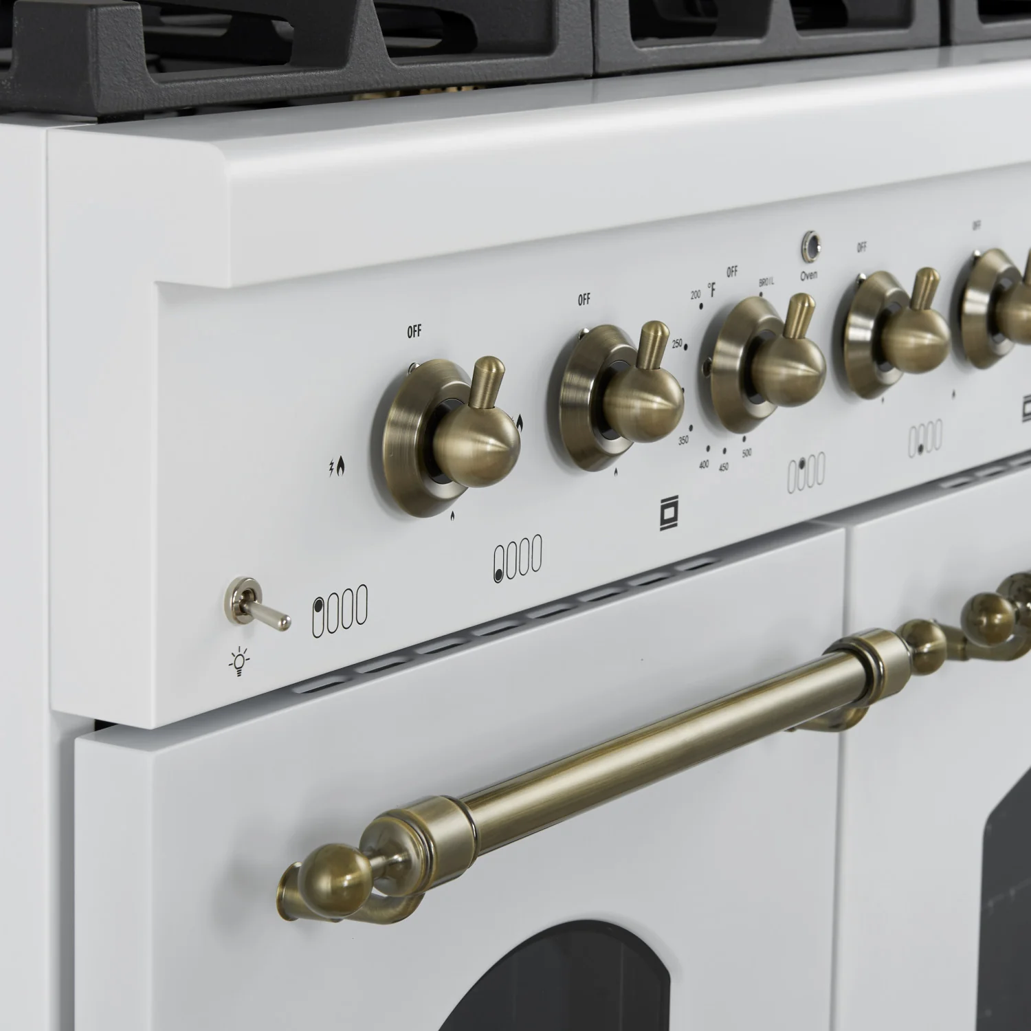 Forno Antico 48" White Freestanding Dual Fuel Double Oven Range (5.5 Cu. Ft.) - FFSGS6113-48WHT - Image 2