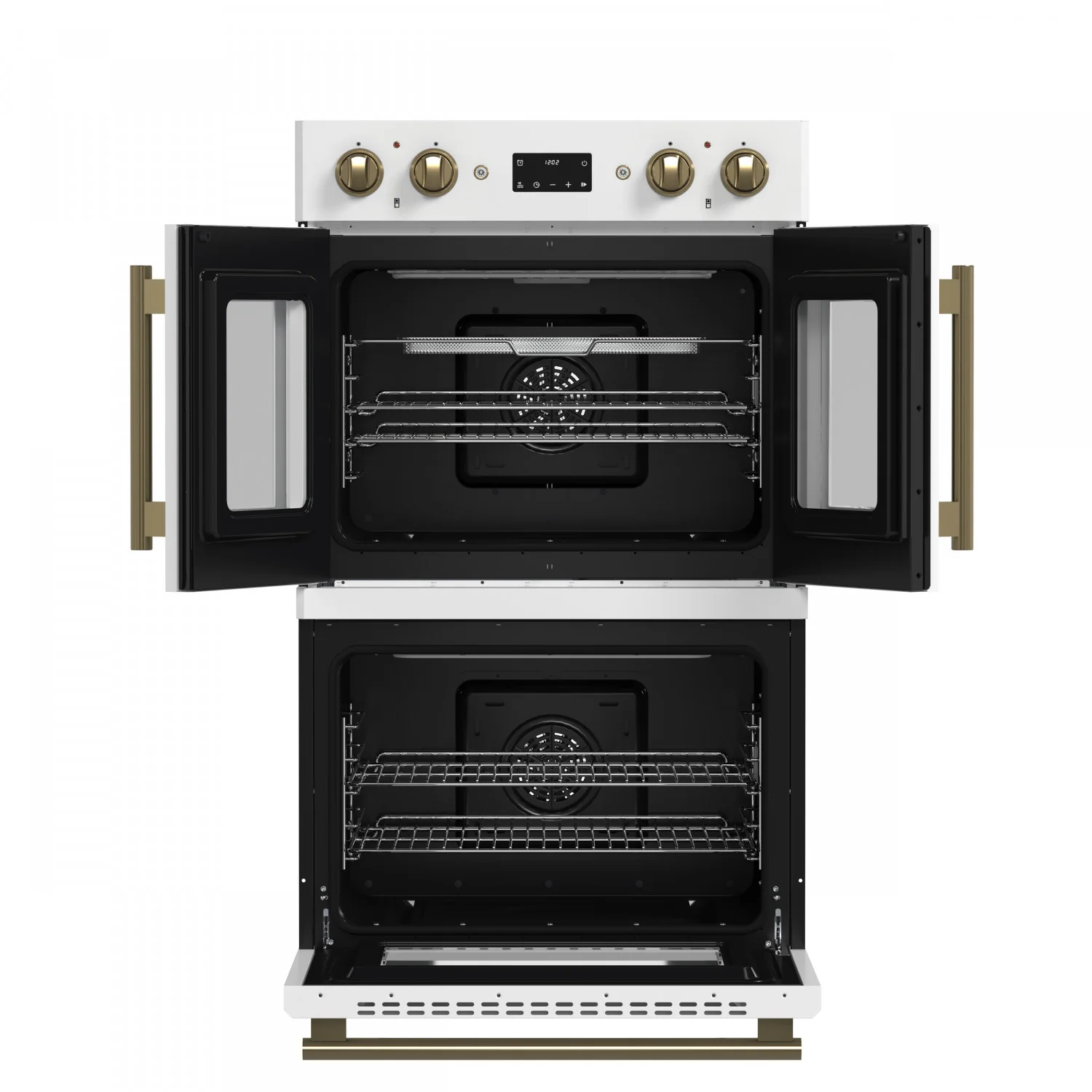 Forno Asti White 30" French Door Double Wall Oven with Dual True Convection and Air Fry (7.36 Cu. Ft.) - FBOEL1340-30WHT - Image 2