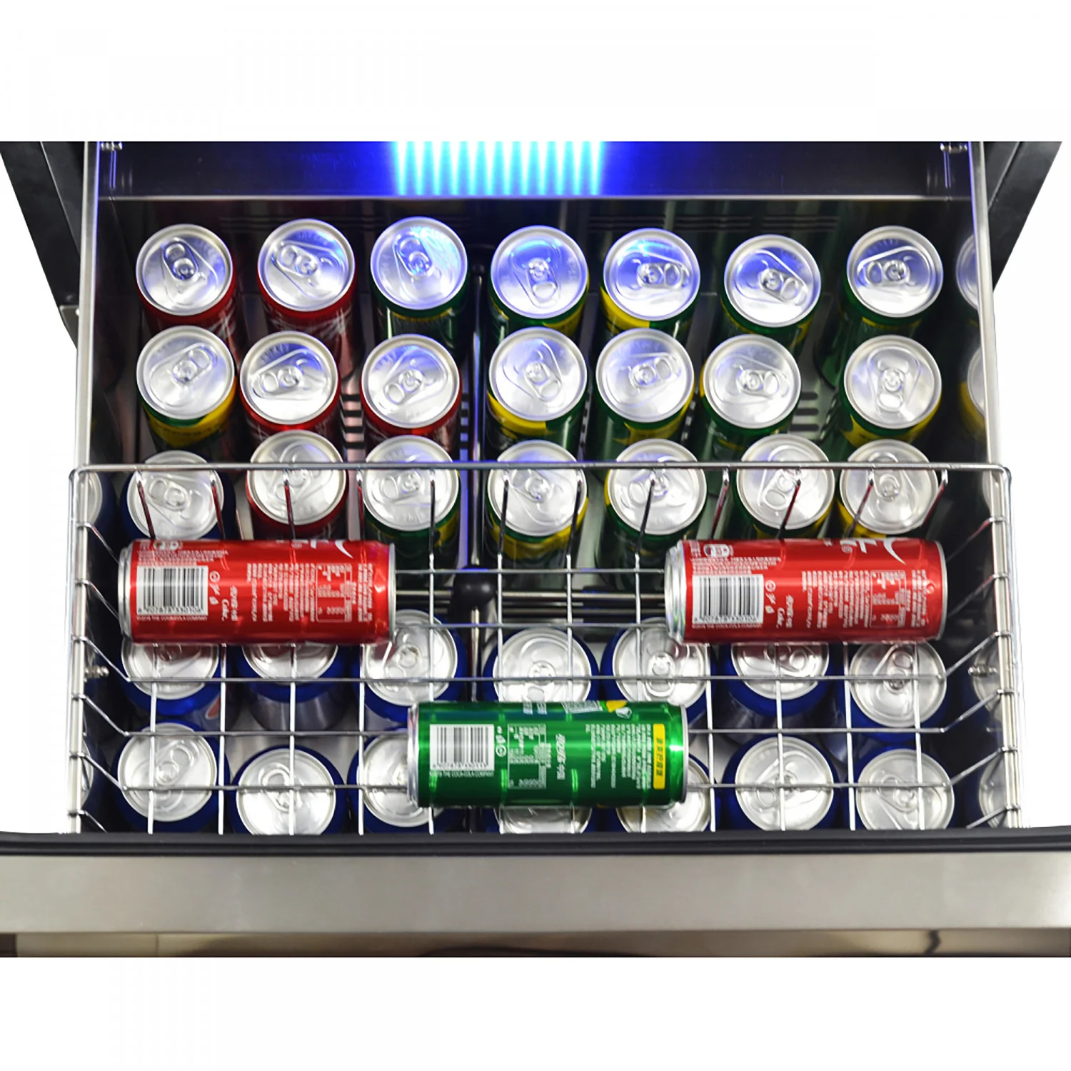 Forno Azienda 24" Stainless Steel 108 Bottle Dual Zone Wine Cooler with Two Refrigerated Drawers - FWCDR6628-24S - Image 5