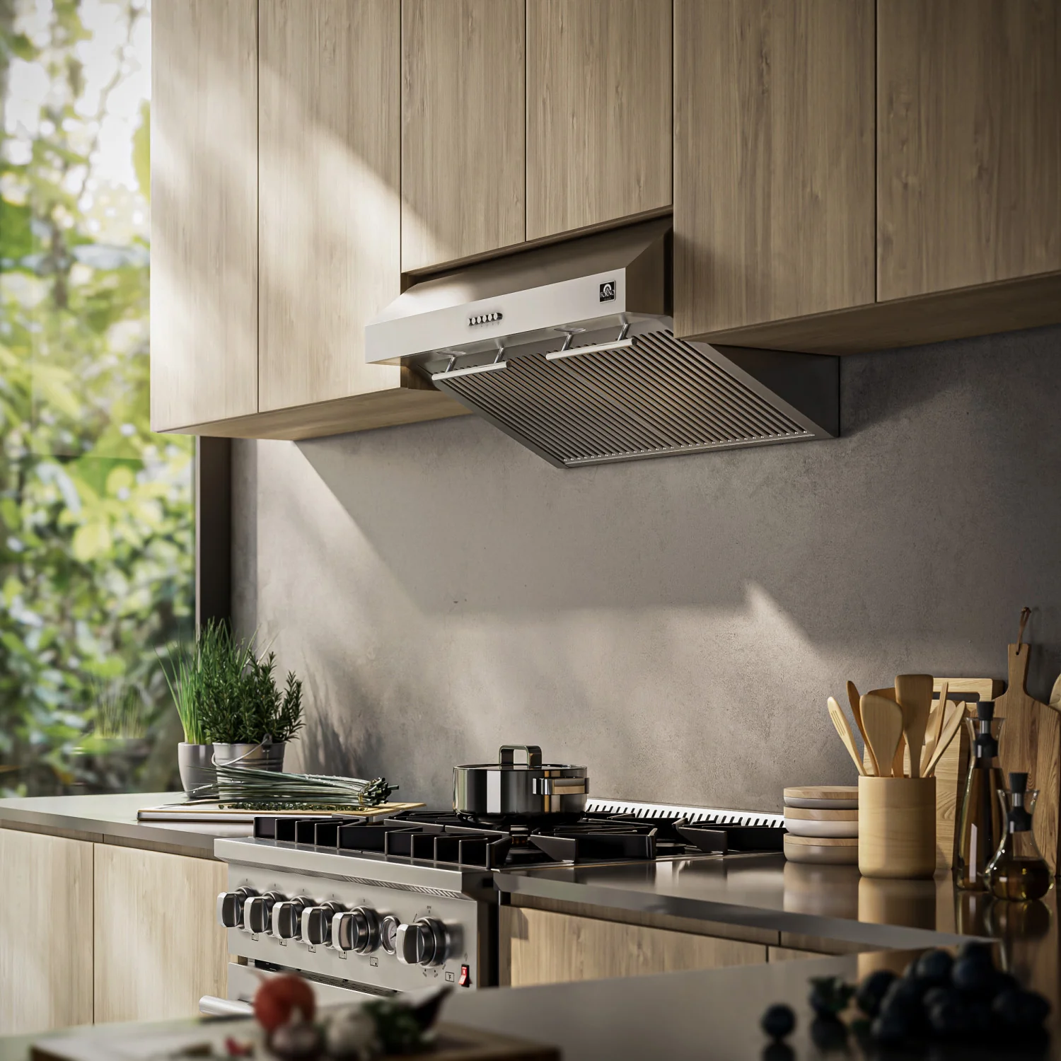 Forno Bari Stainless Steel 30" 400 CFM Under Cabinet Range Hood - FRHUC5255-30 - Image 14