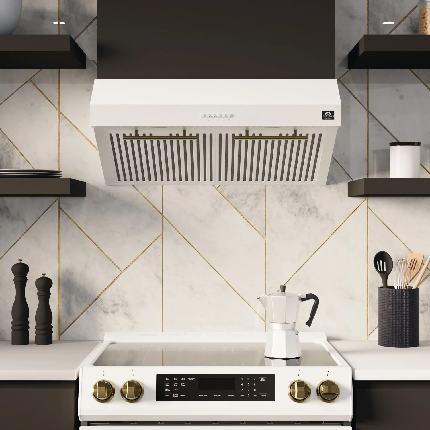 Forno Bari White 30" 400 CFM Under Cabinet Range Hood - FRHUC5255-30WHT - Image 15