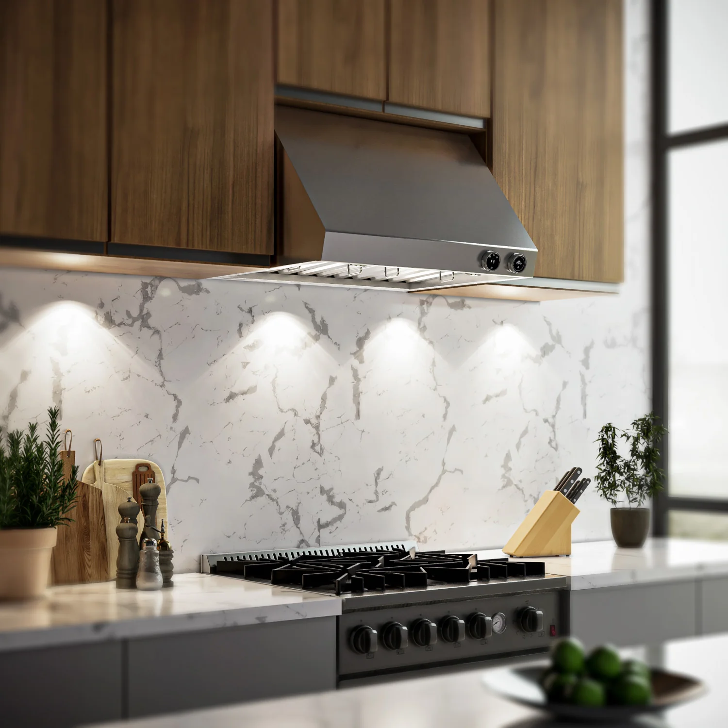 Forno Biagio Stainless Steel 30" 600 CFM Wall Mounted Range Hood - FRHWM5009-30 - Image 15
