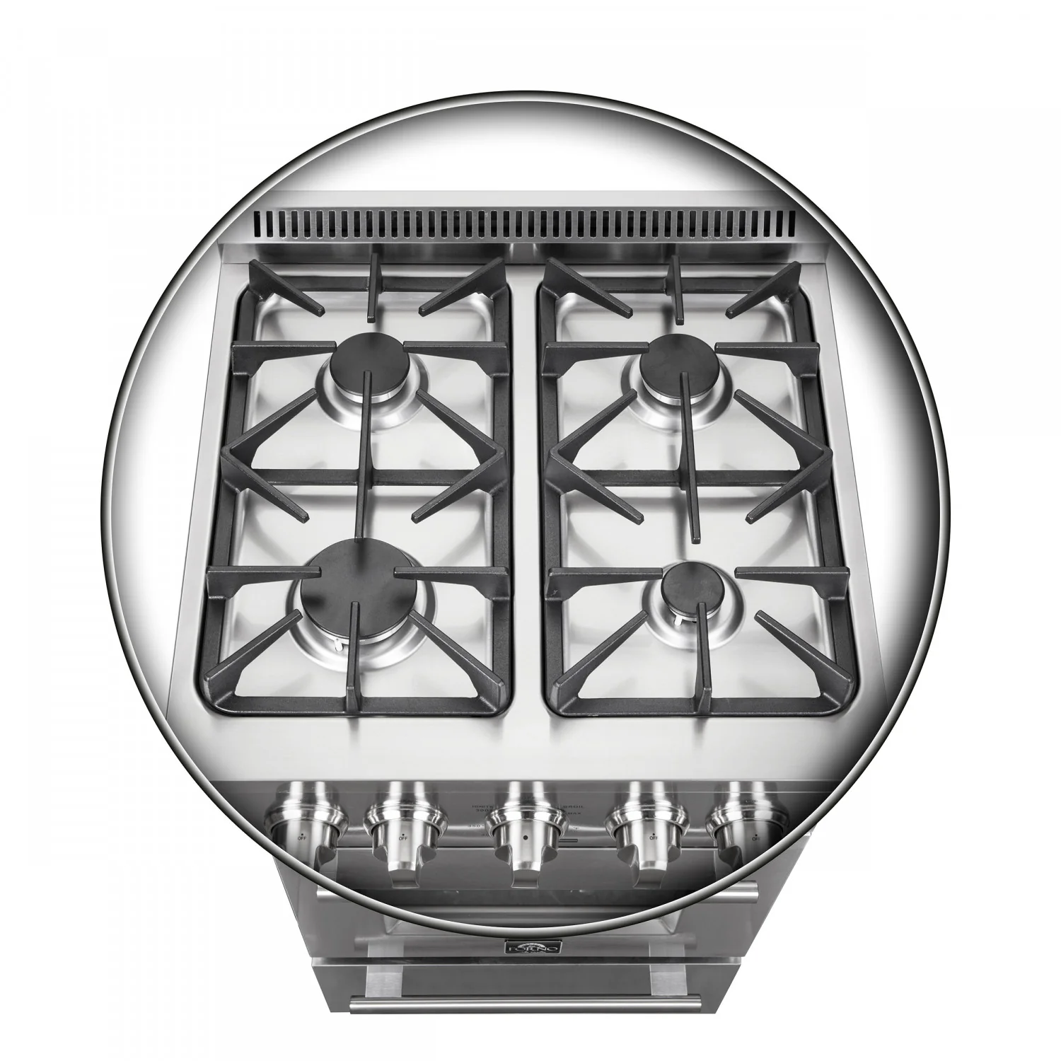 Forno Breno 24" Stainless Steel Freestanding Gas Range with Air Fry (2.3 Cu. Ft.) - FFSGS6290-24 - Image 11