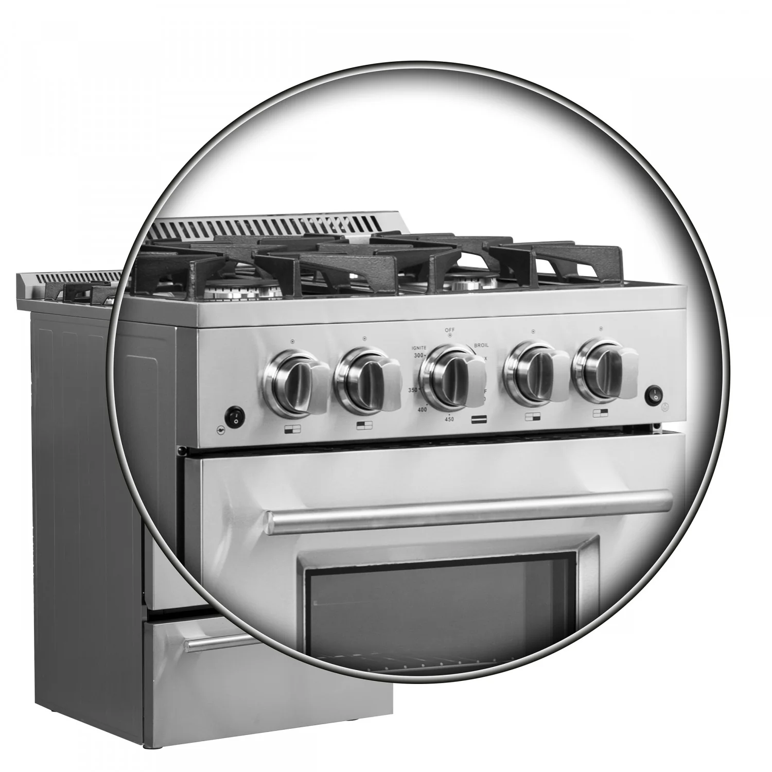 Forno Breno 24" Stainless Steel Freestanding Gas Range with Air Fry (2.3 Cu. Ft.) - FFSGS6290-24 - Image 13