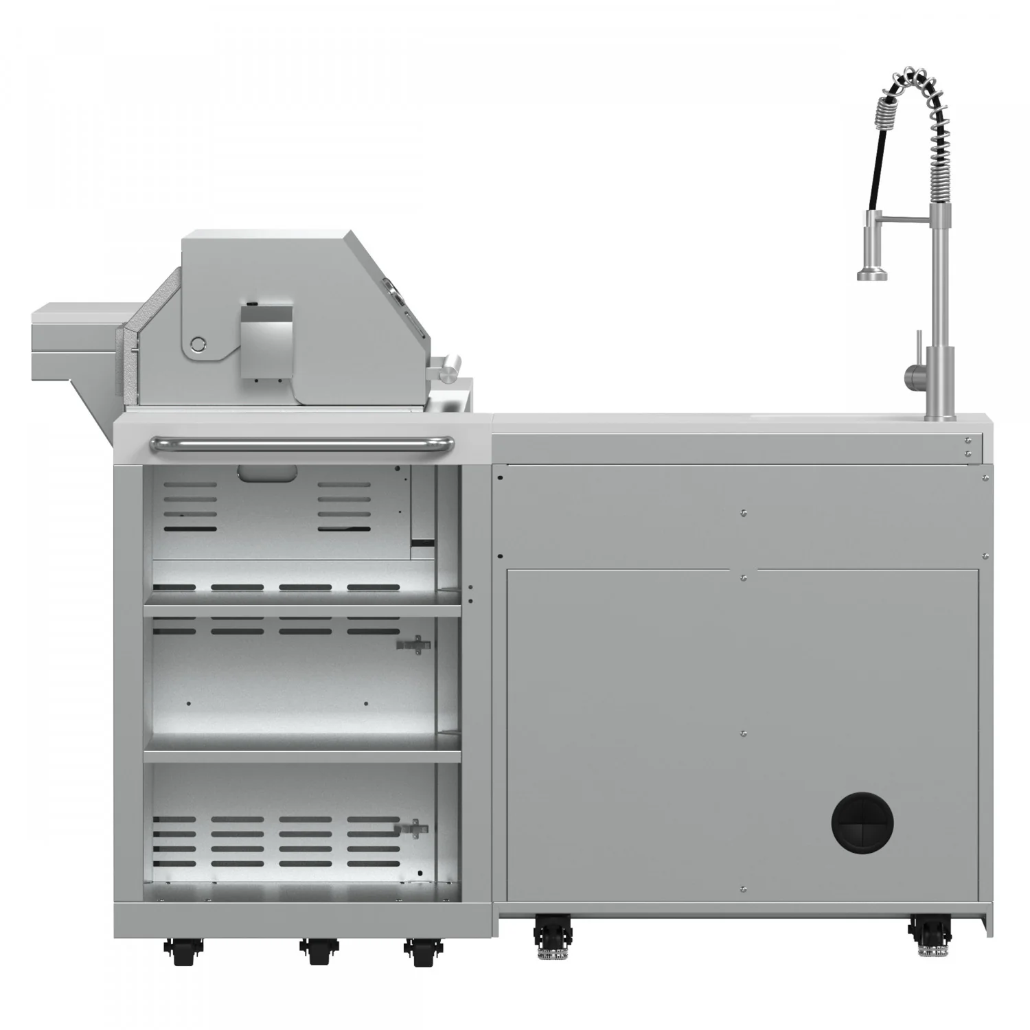 Forno Bulnes White Countertop Outdoor Kitchen with 40" 84,000 BTU BBQ and Beverage Centre - FODKT2520WHT - Image 13