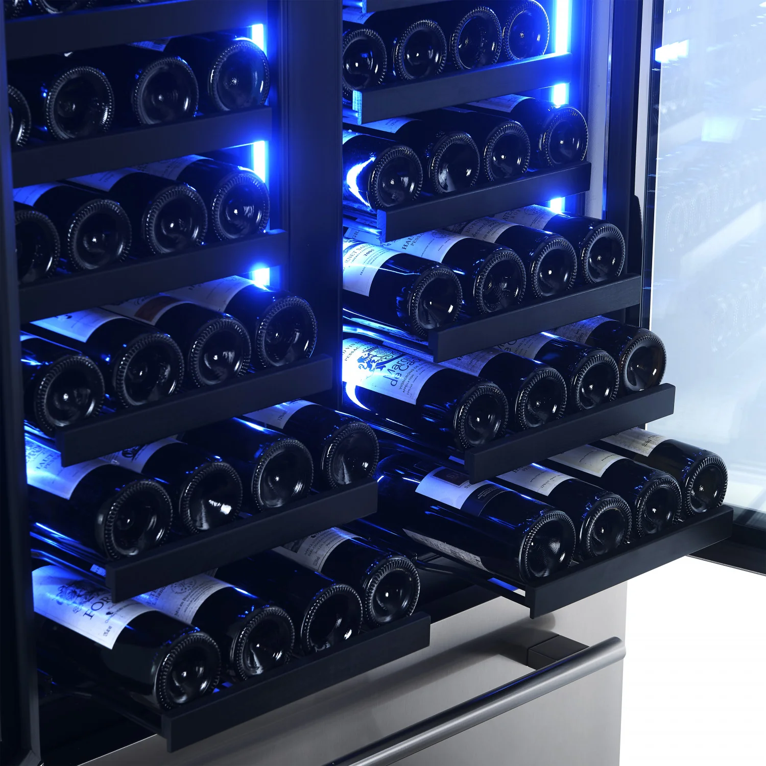 Forno Campania 32" 17.7 Cu.Ft.Stainless Steel 120 Bottle Dual Wine Cooler with Two Beverage Drawers - FWCDR6635-32S - Image 13