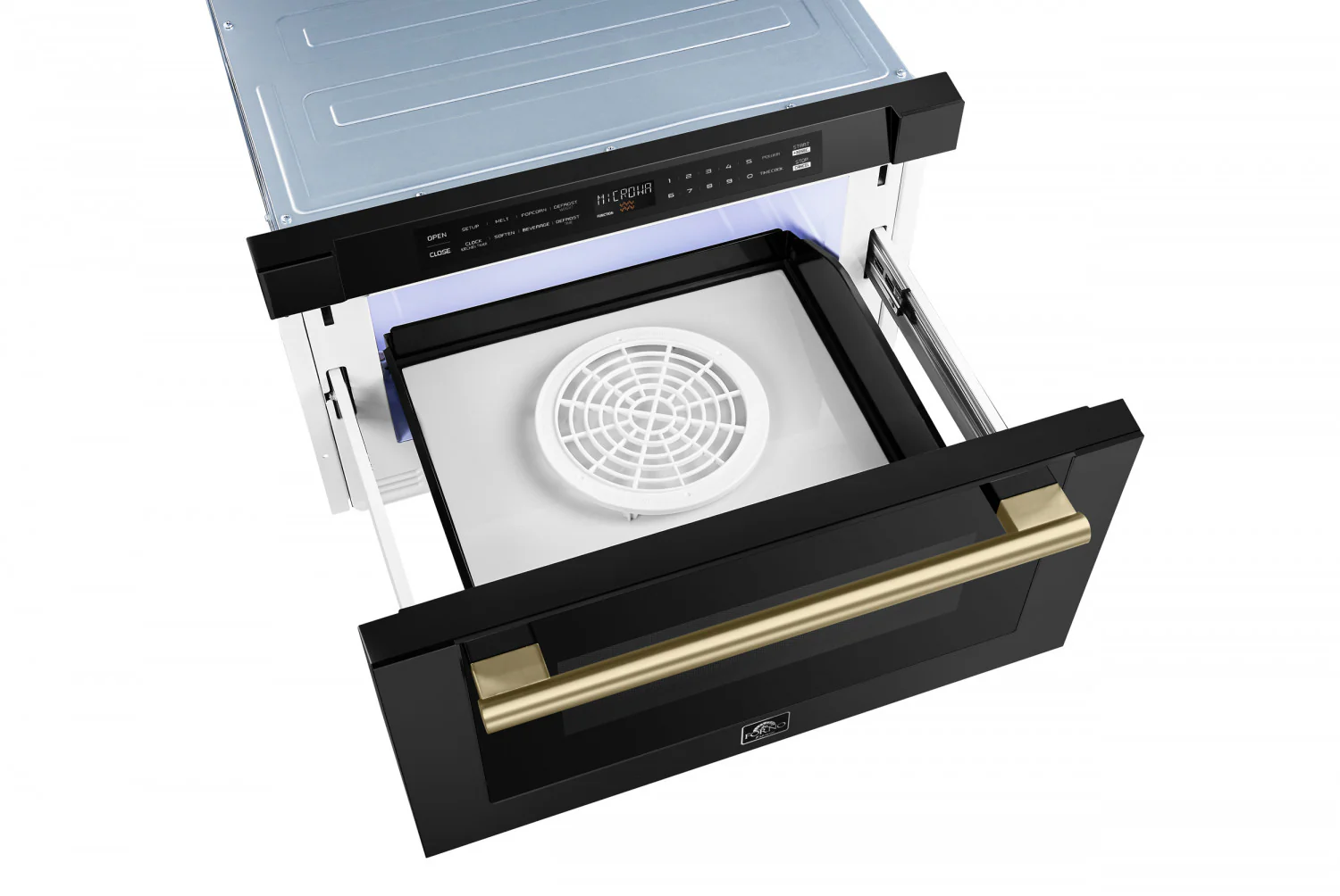 Forno Capoliveri Black 24" Built-In Microwave Drawer (1.2 Cu. Ft.) - FMWDR3000-24BLK - Image 11