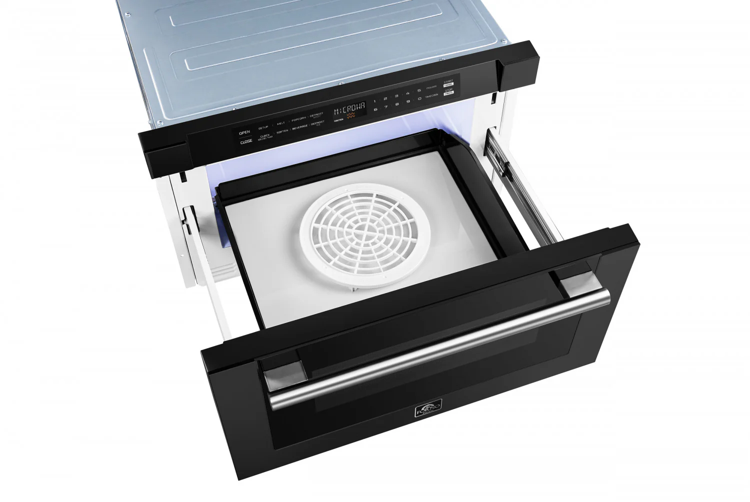 Forno Capoliveri Black 24" Built-In Microwave Drawer (1.2 Cu. Ft.) - FMWDR3000-24BLK - Image 12
