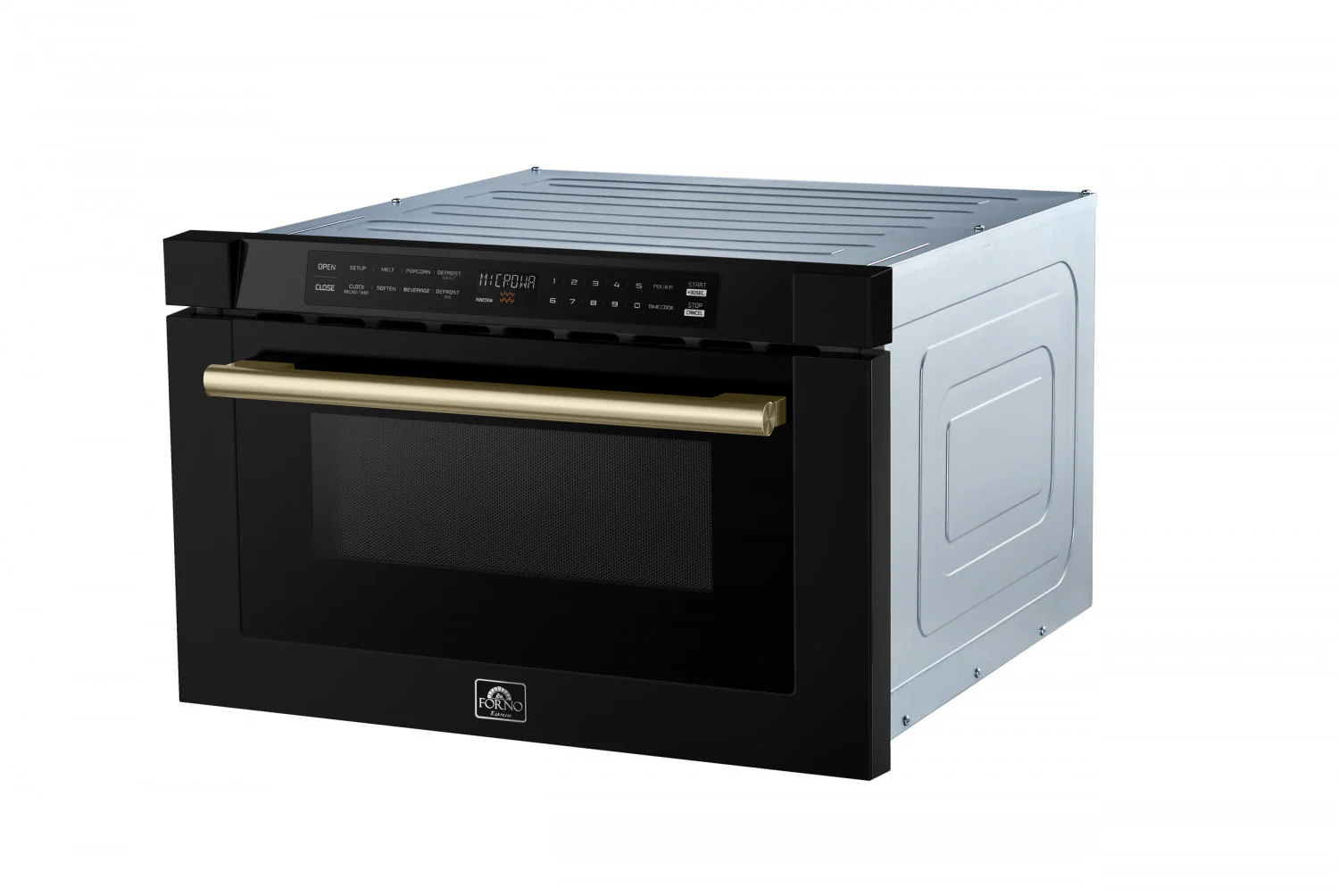 Forno Capoliveri Black 24" Built-In Microwave Drawer (1.2 Cu. Ft.) - FMWDR3000-24BLK - Image 3