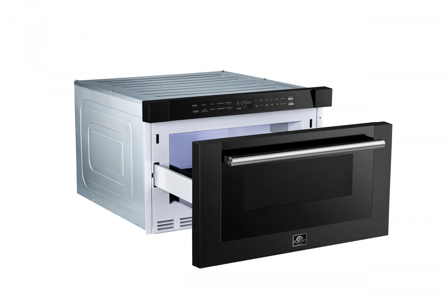 Forno Capoliveri Black 24" Built-In Microwave Drawer (1.2 Cu. Ft.) - FMWDR3000-24BLK - Image 8