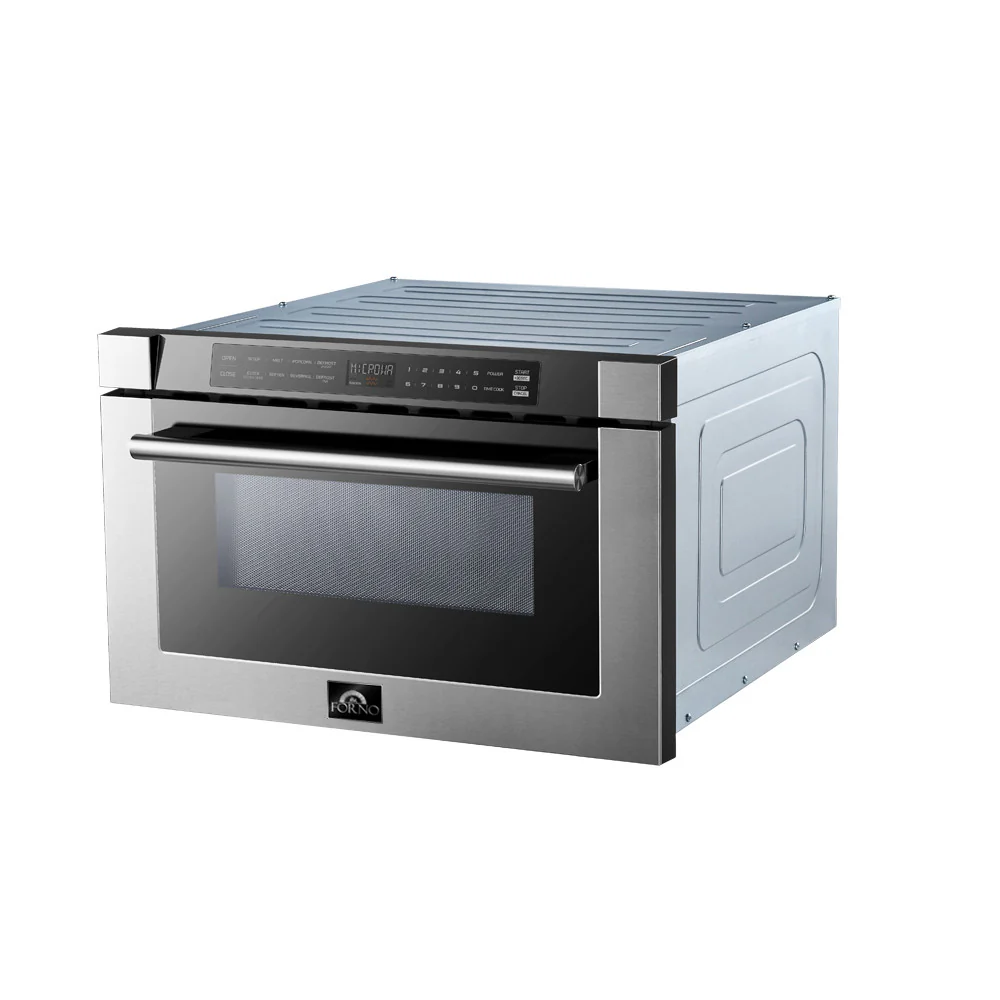 Forno Capoliveri Stainless Steel 24" Built-In Microwave Drawer (1.2 Cu. Ft.) - FMWDR3000-24 - Image 2