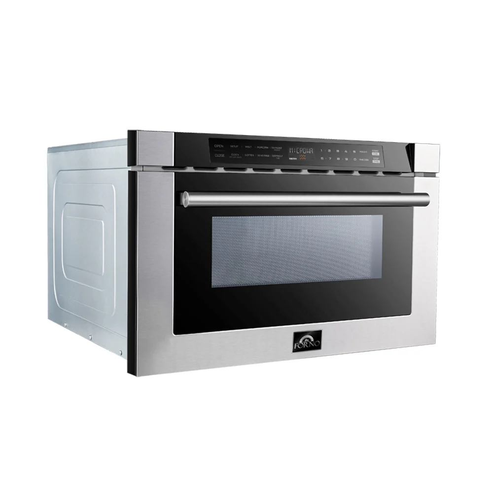Forno Capoliveri Stainless Steel 24" Built-In Microwave Drawer (1.2 Cu. Ft.) - FMWDR3000-24 - Image 4