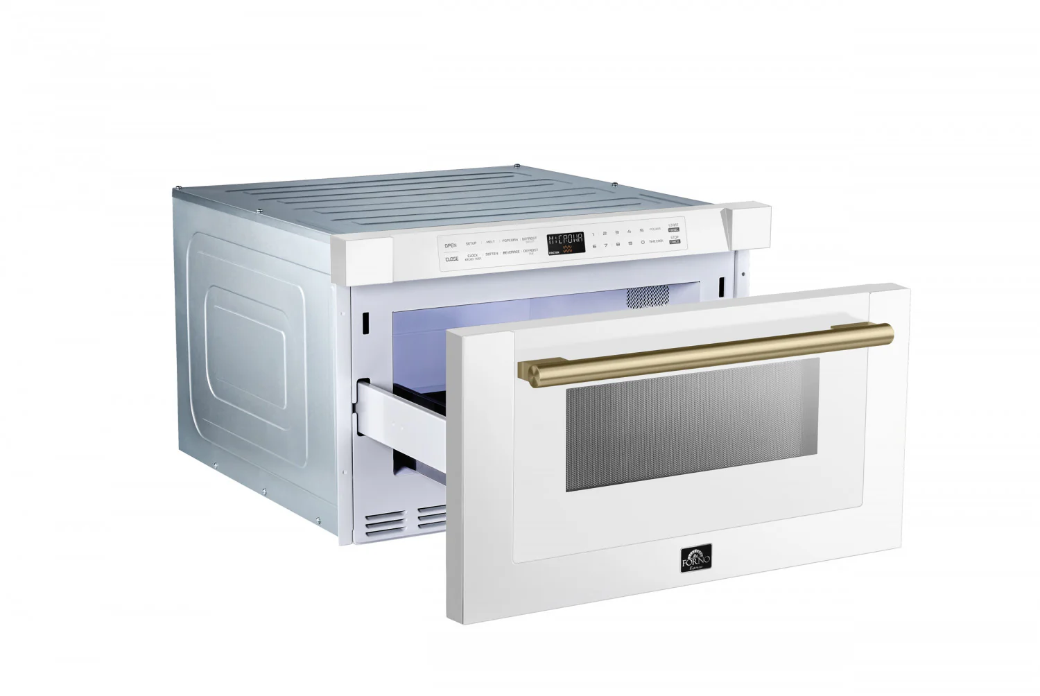 Forno Capoliveri White 24" Built-In Microwave Drawer (1.2 Cu. Ft.) - FMWDR3000-24WHT - Image 9