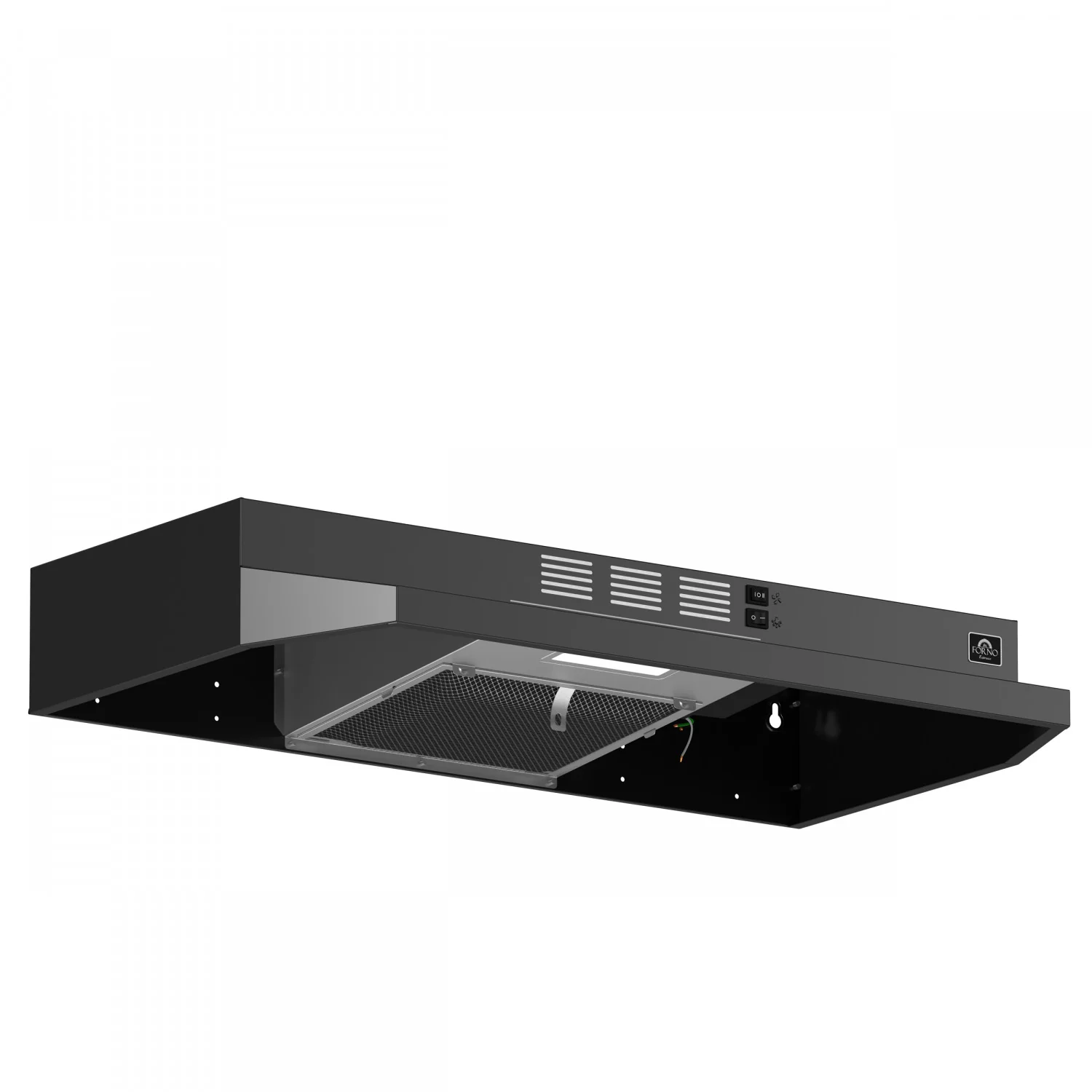 Forno Cappa Black 30" 200 CFM Under Cabinet Range Hood - FRHUC5200-30BLK - Image 4