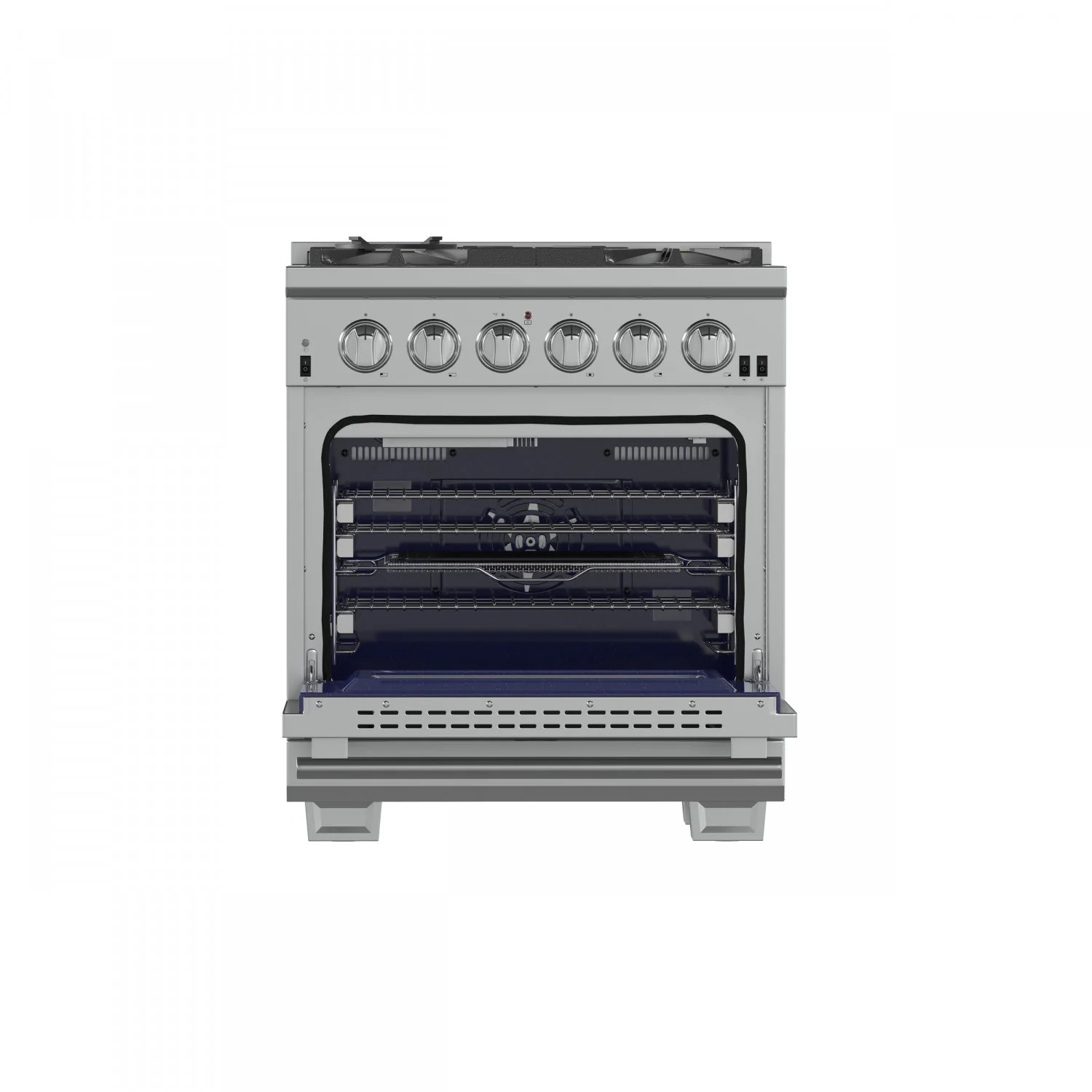 Forno Capriasca 30" Stainless Steel Freestanding Gas Range (4.32 Cu. Ft.) - FFSGS6260-30 - Image 2