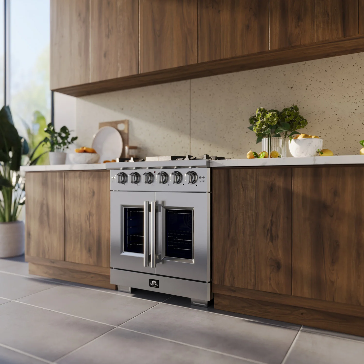 Forno Capriasca 30" Stainless Steel French Door Freestanding Gas Range with Air Fry (4.32 Cu. Ft.) - FFSGS6460-30 - Image 20