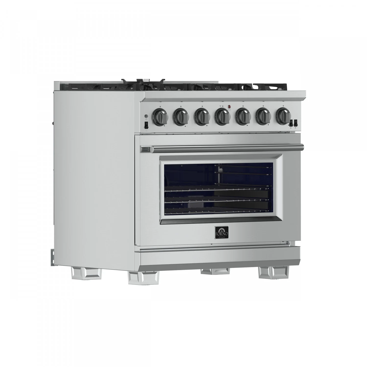 Forno Capriasca 36" Stainless Steel Freestanding Gas Range (5.36 Cu. Ft.) - FFSGS6260-36 - Image 3