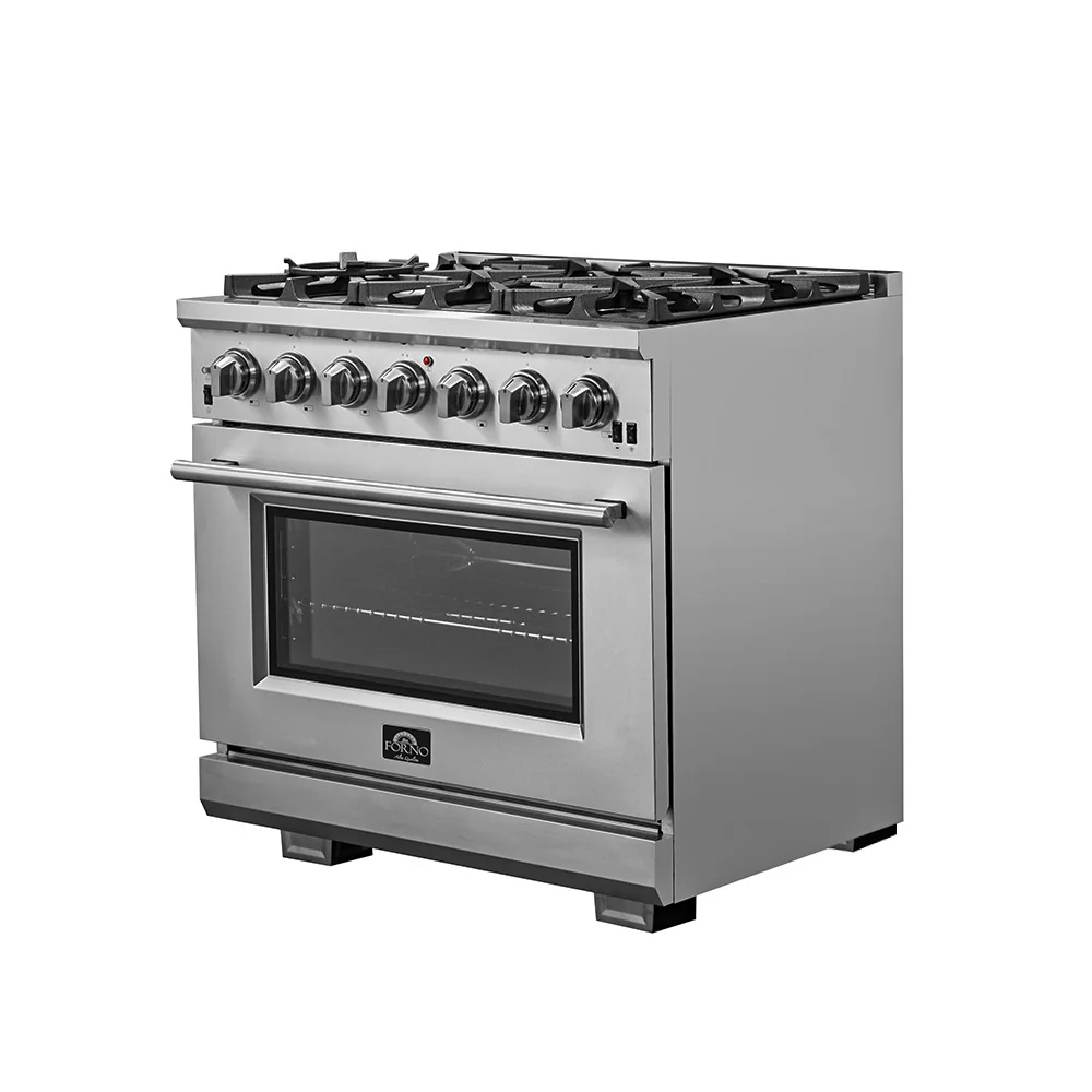 Forno Capriasca 36" Stainless Steel Freestanding Gas Range (5.36 Cu. Ft.) - FFSGS6260-36 - Image 5