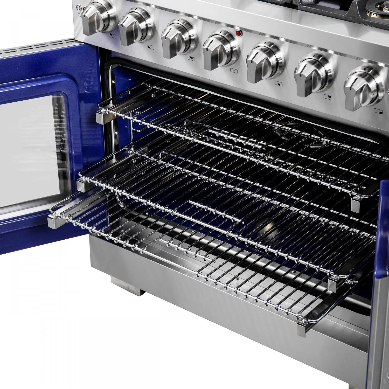 Forno Capriasca 36" Stainless Steel French Door Freestanding Gas Range with Air Fry (5.36 Cu. Ft.) - FFSGS6460-36 - Image 8