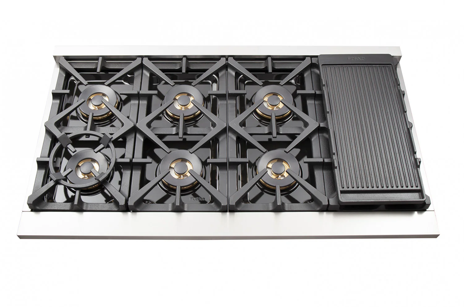 Forno Capriasca 48" Stainless Steel Freestanding Double Oven Gas Range (6.58 Cu. Ft.) - FFSGS6260-48 - Image 12
