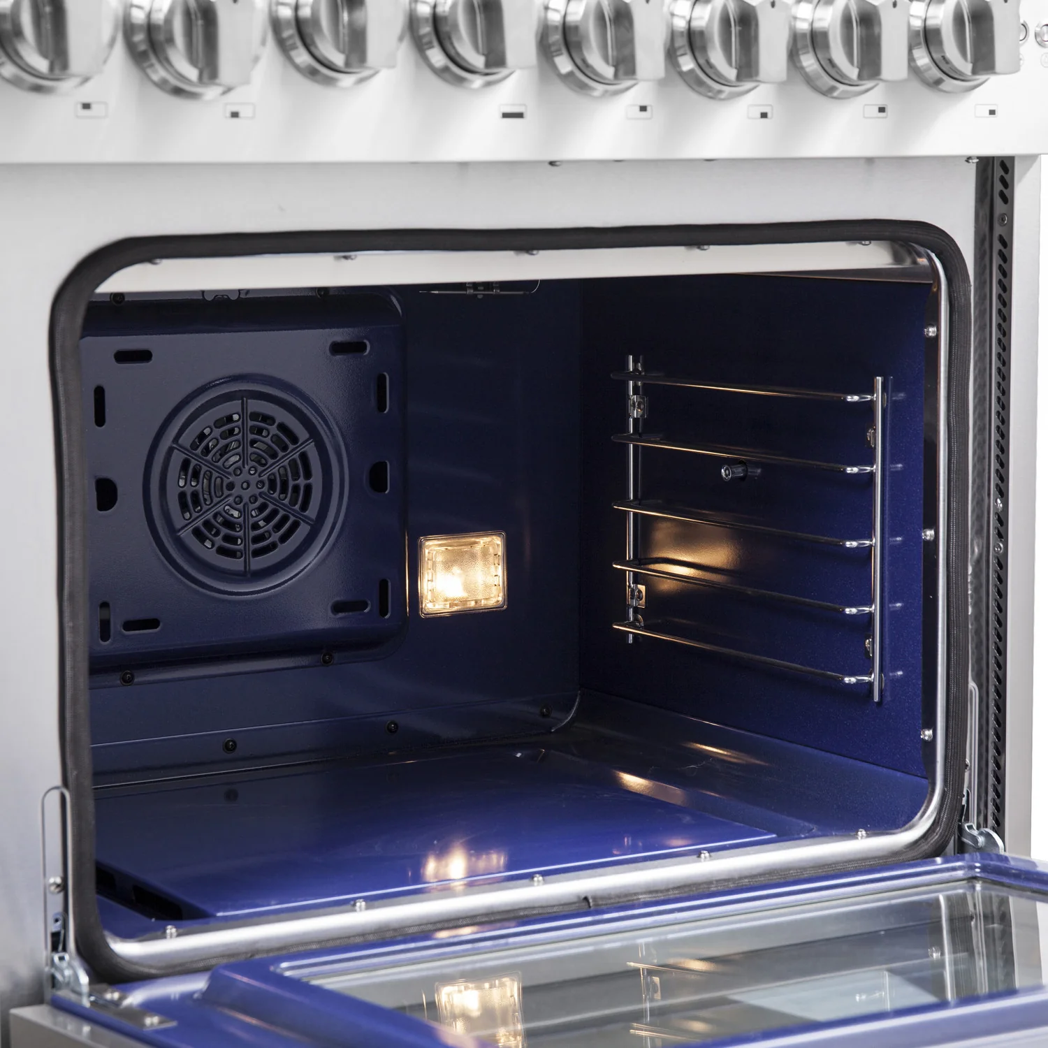 Forno Capriasca 48" Stainless Steel Freestanding Dual Fuel Double Oven Range with True Convection (6.58 Cu. Ft.) - FFSGS6387-48 - Image 17